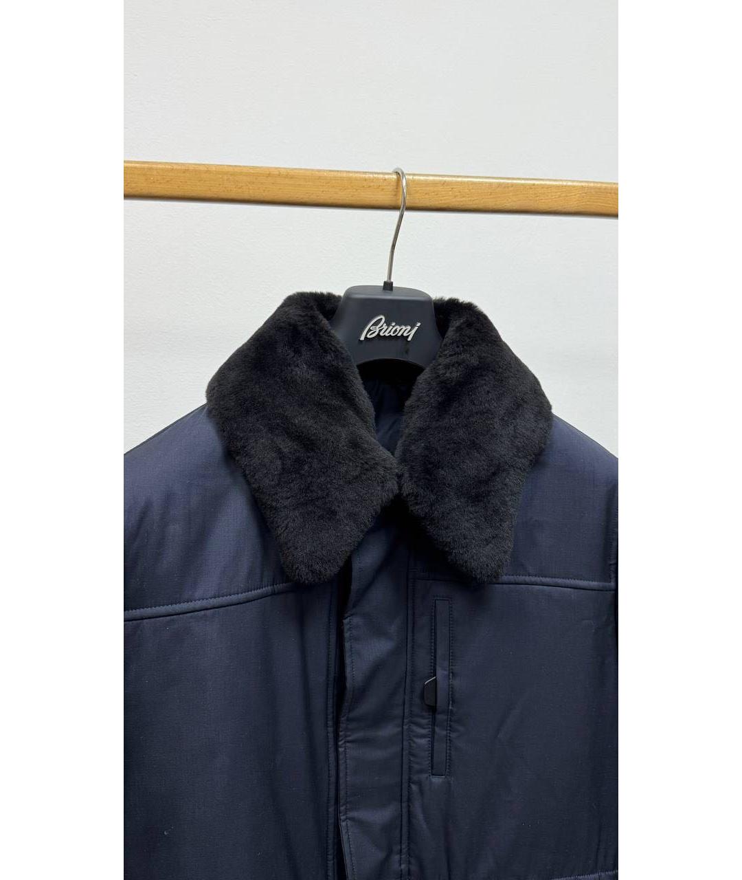 BRIONI Темно-синяя полиамидовая парка, фото 4