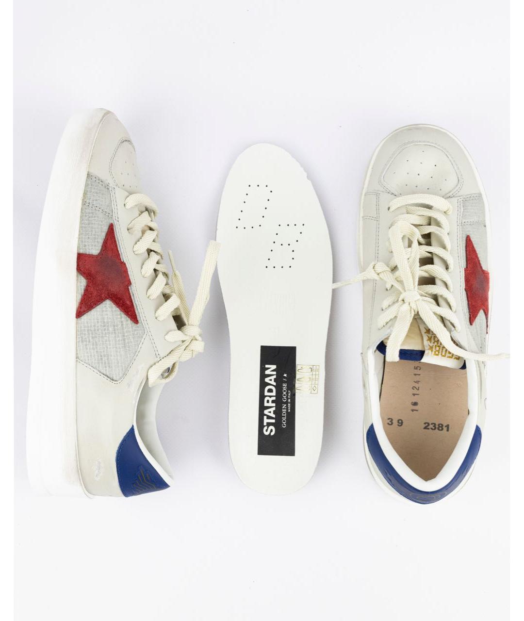 GOLDEN GOOSE DELUXE BRAND Белые кожаные низкие кроссовки / кеды, фото 5