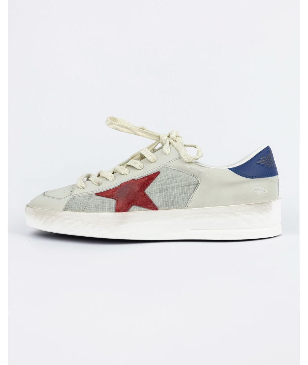 GOLDEN GOOSE DELUXE BRAND Белые кожаные низкие кроссовки / кеды, фото 6