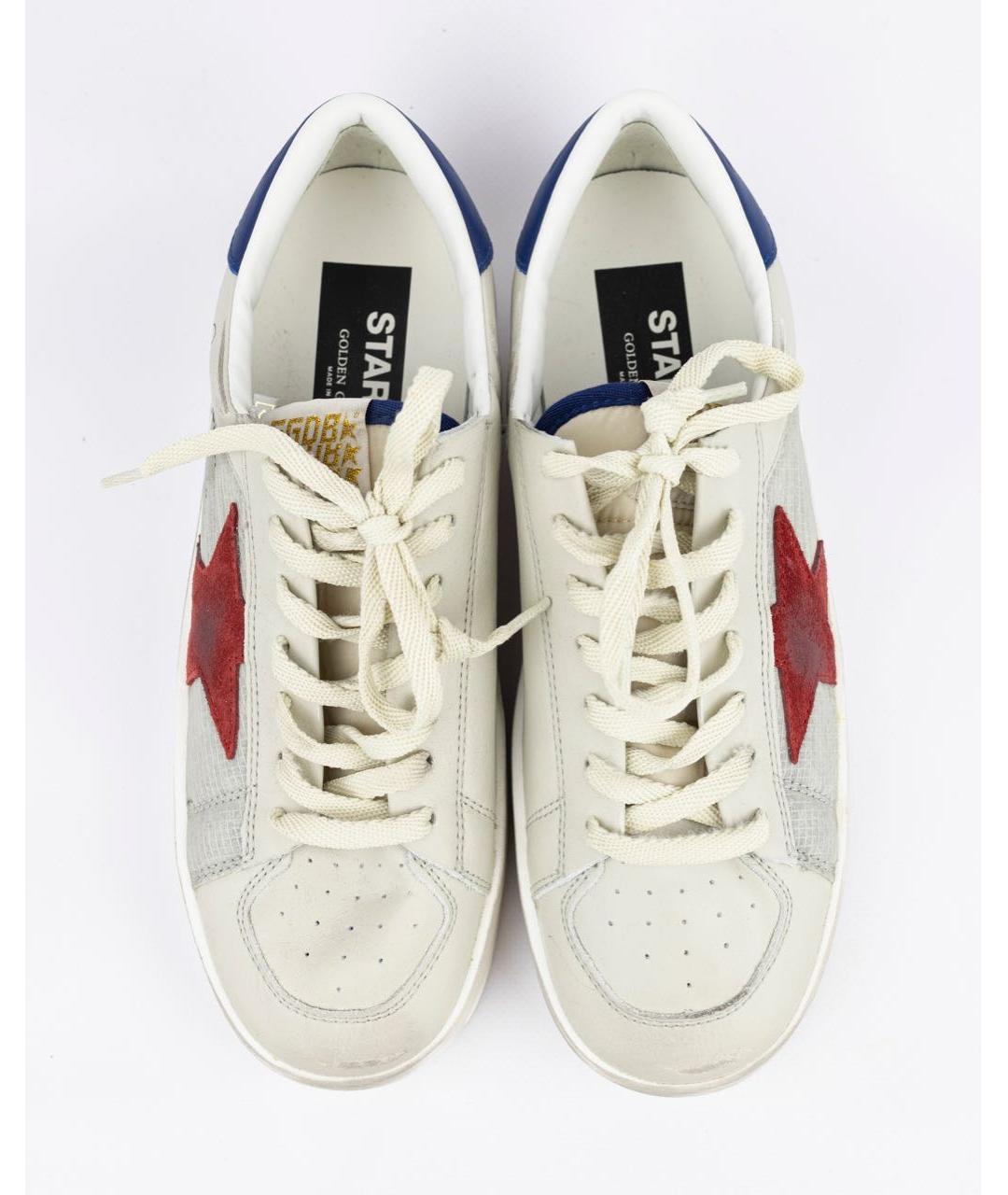 GOLDEN GOOSE DELUXE BRAND Белые кожаные низкие кроссовки / кеды, фото 2