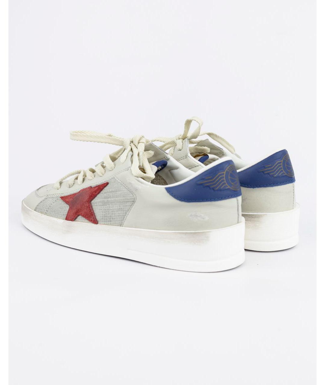 GOLDEN GOOSE DELUXE BRAND Белые кожаные низкие кроссовки / кеды, фото 4