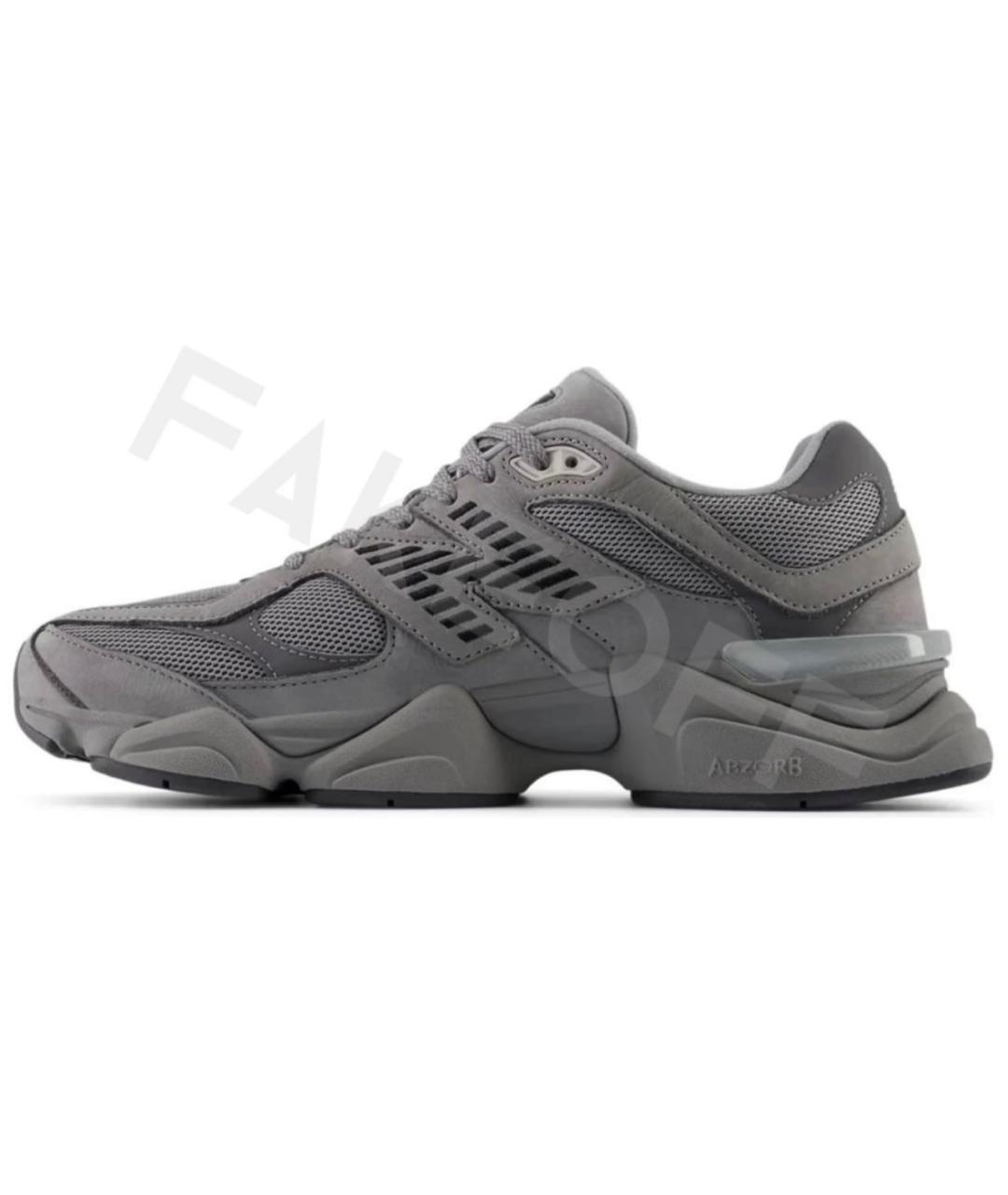 NEW BALANCE Антрацитовые текстильные низкие кроссовки / кеды, фото 3
