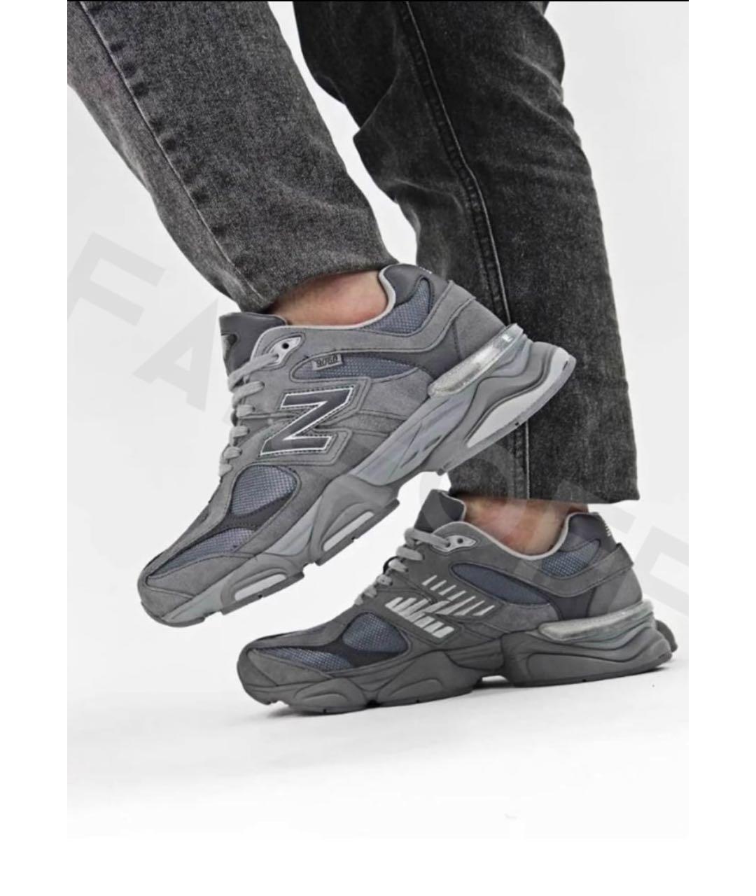 NEW BALANCE Антрацитовые текстильные низкие кроссовки / кеды, фото 8