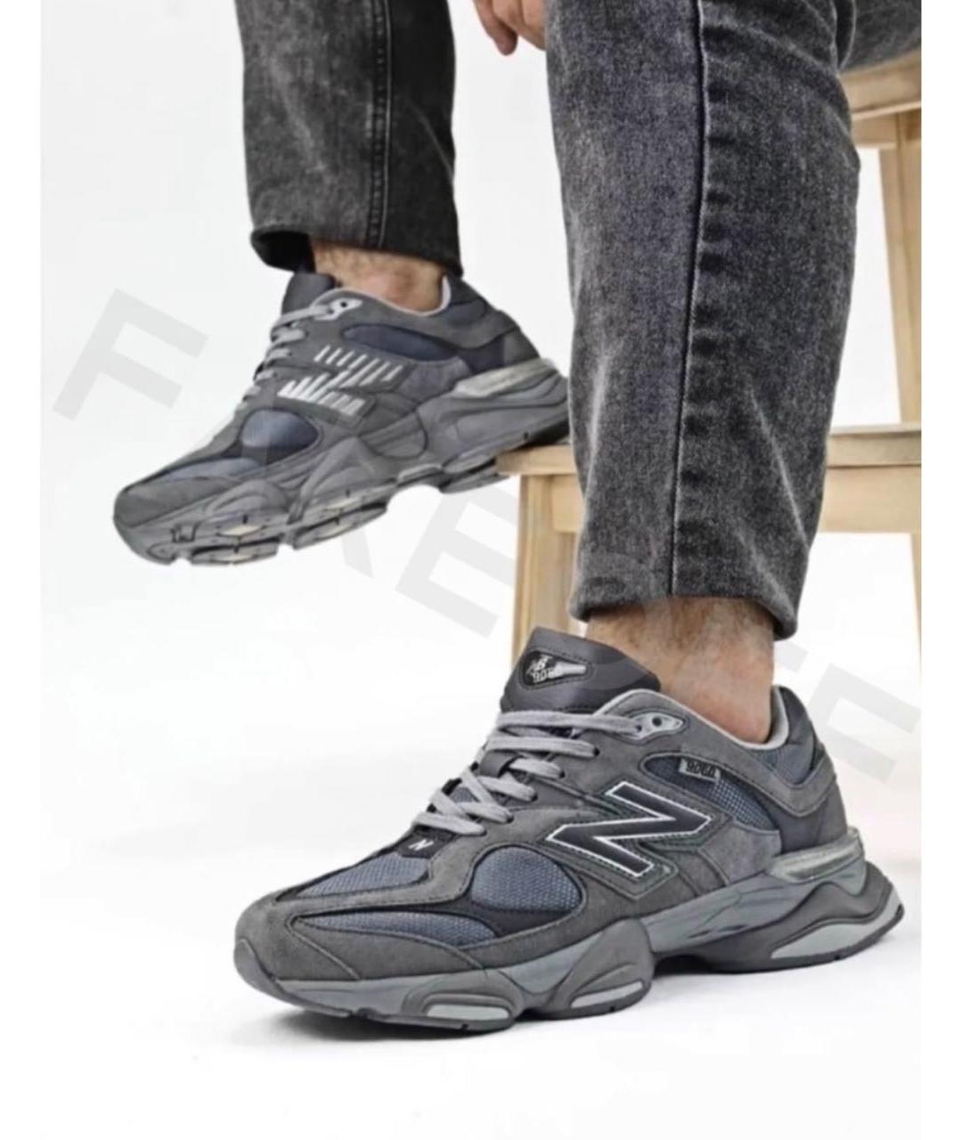 NEW BALANCE Антрацитовые текстильные низкие кроссовки / кеды, фото 7