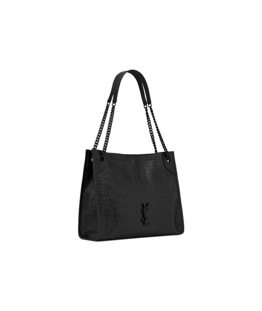 SAINT LAURENT Черная сумка тоут, фото 2