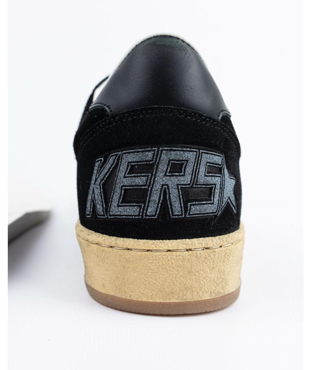 GOLDEN GOOSE DELUXE BRAND Черные кожаные низкие кроссовки / кеды, фото 4