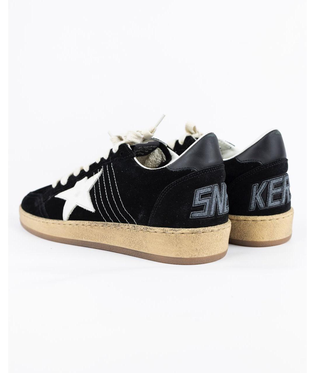 GOLDEN GOOSE DELUXE BRAND Черные кожаные низкие кроссовки / кеды, фото 3
