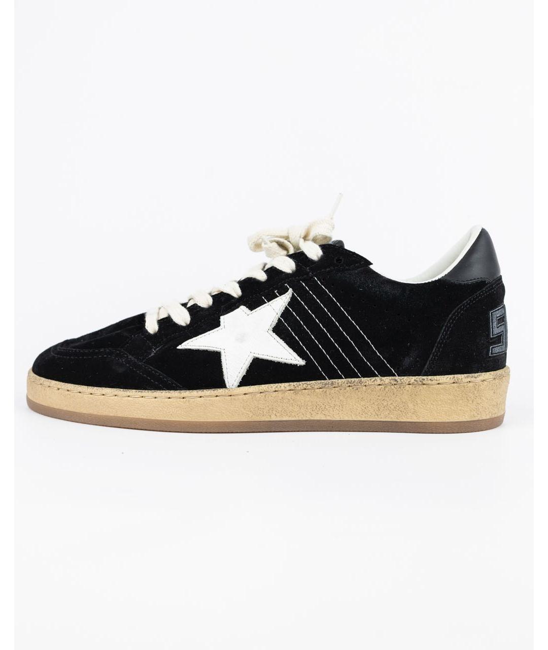 GOLDEN GOOSE DELUXE BRAND Черные кожаные низкие кроссовки / кеды, фото 6