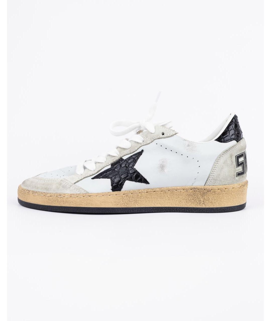 GOLDEN GOOSE DELUXE BRAND Белые кожаные низкие кроссовки / кеды, фото 6