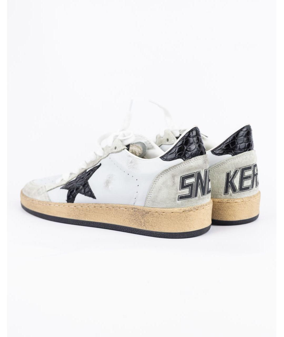 GOLDEN GOOSE DELUXE BRAND Белые кожаные низкие кроссовки / кеды, фото 3