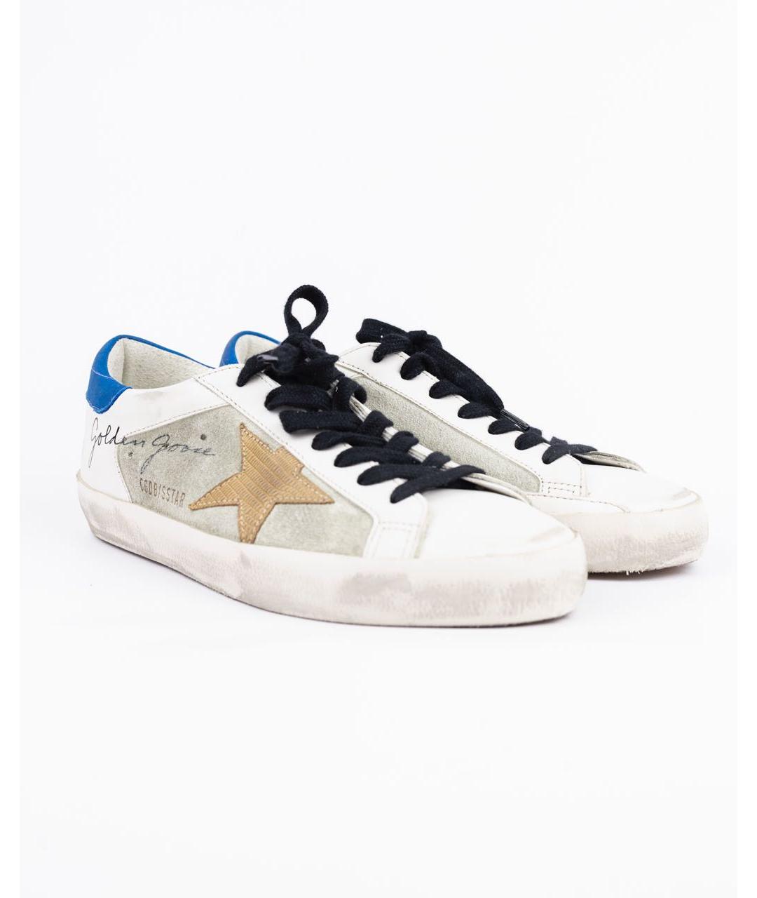 GOLDEN GOOSE DELUXE BRAND Белые кожаные низкие кроссовки / кеды, фото 3