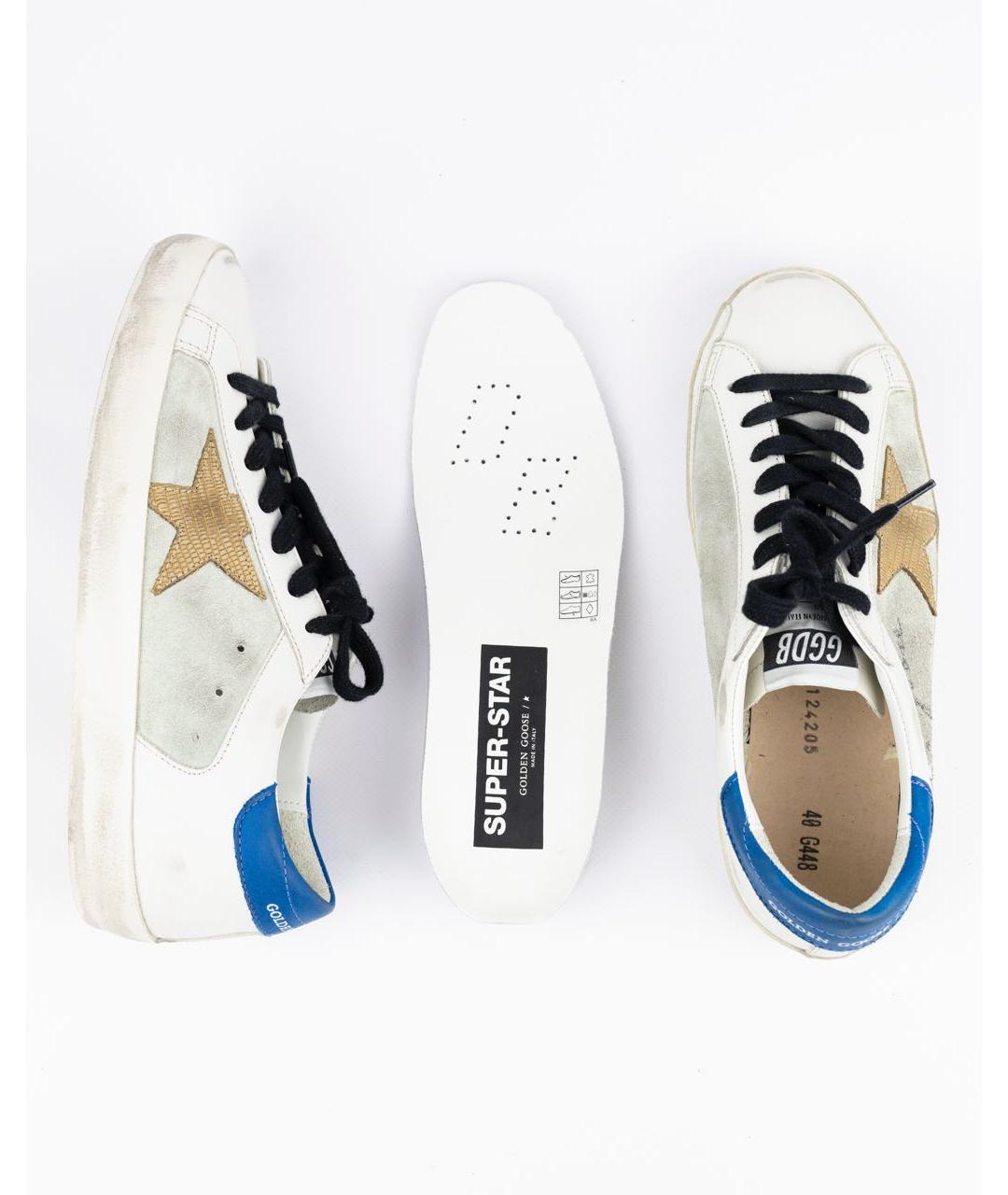 GOLDEN GOOSE DELUXE BRAND Белые кожаные низкие кроссовки / кеды, фото 5