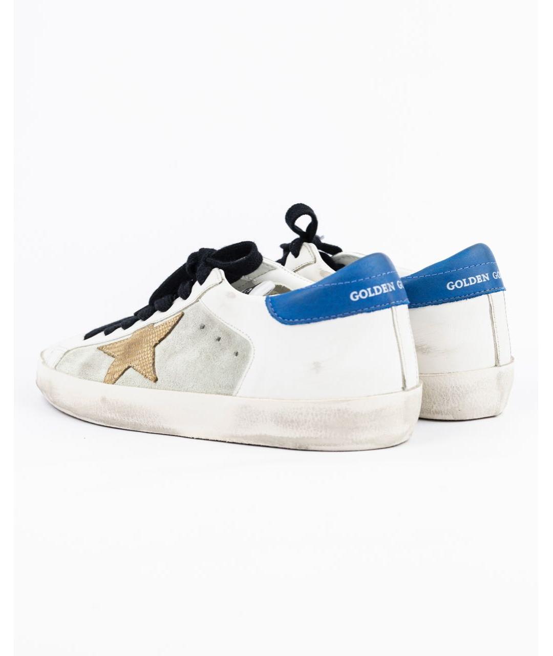 GOLDEN GOOSE DELUXE BRAND Белые кожаные низкие кроссовки / кеды, фото 4