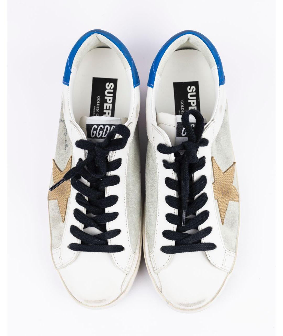GOLDEN GOOSE DELUXE BRAND Белые кожаные низкие кроссовки / кеды, фото 2
