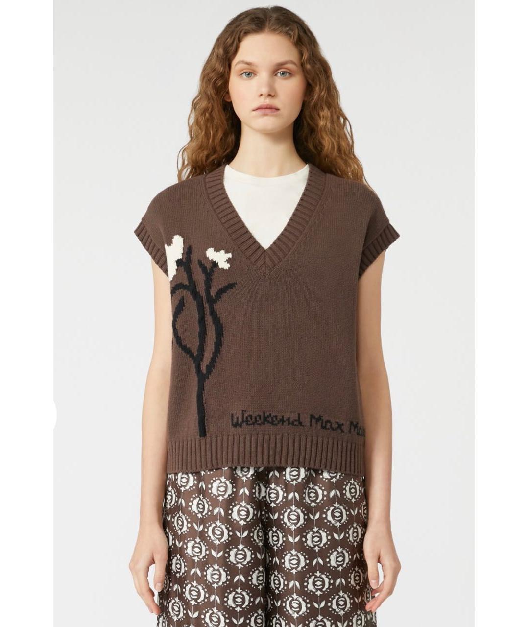WEEKEND MAX MARA Коричневый жилет, фото 4