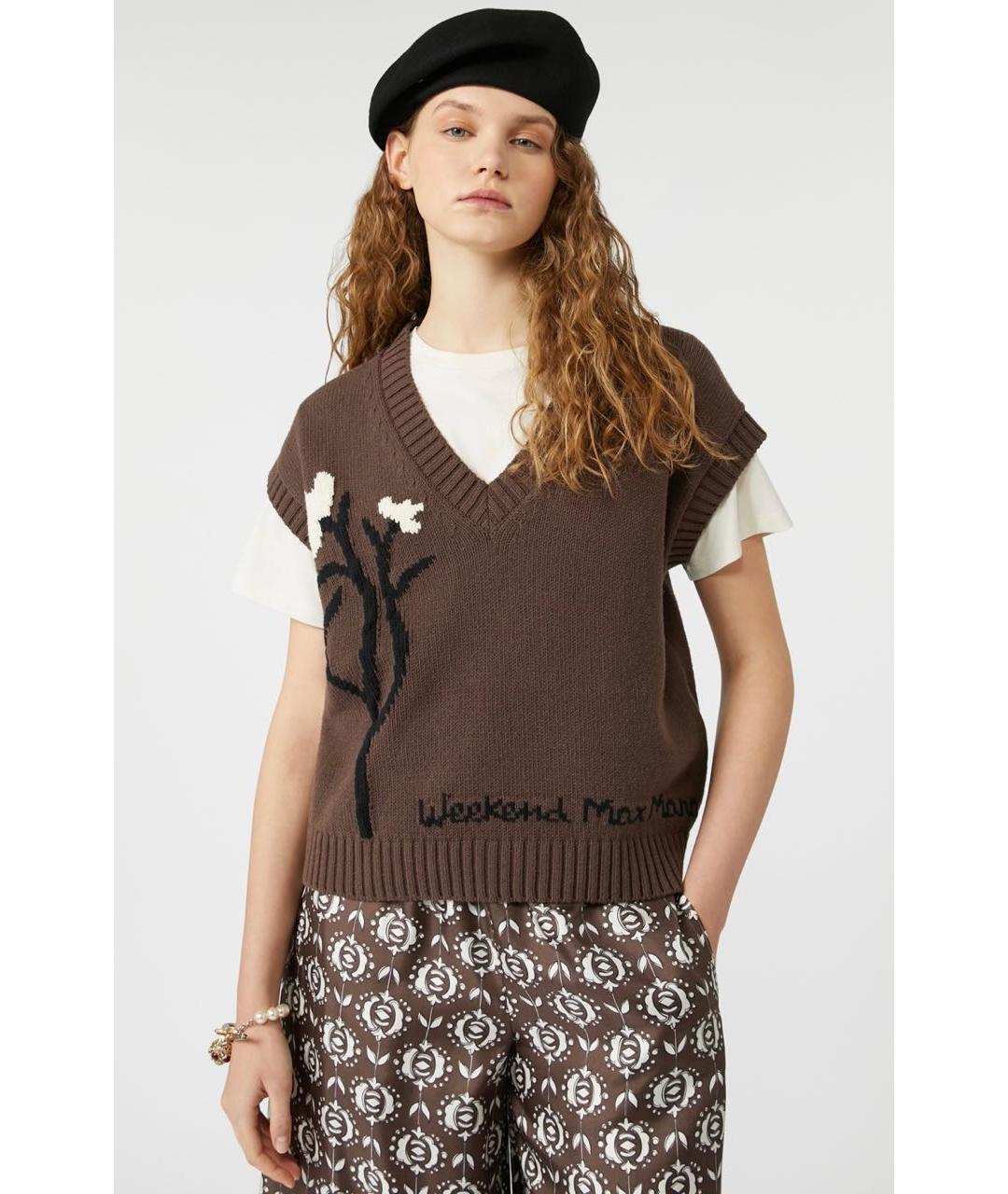 WEEKEND MAX MARA Коричневый жилет, фото 3