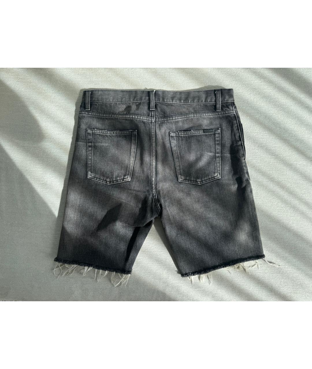 SAINT LAURENT Серые деним шорты, фото 2