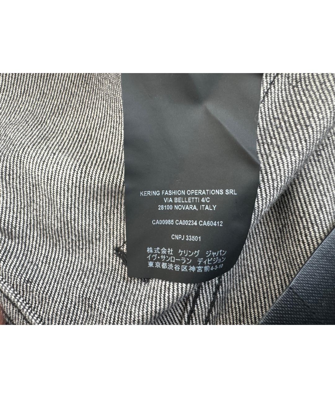 SAINT LAURENT Серые деним шорты, фото 7