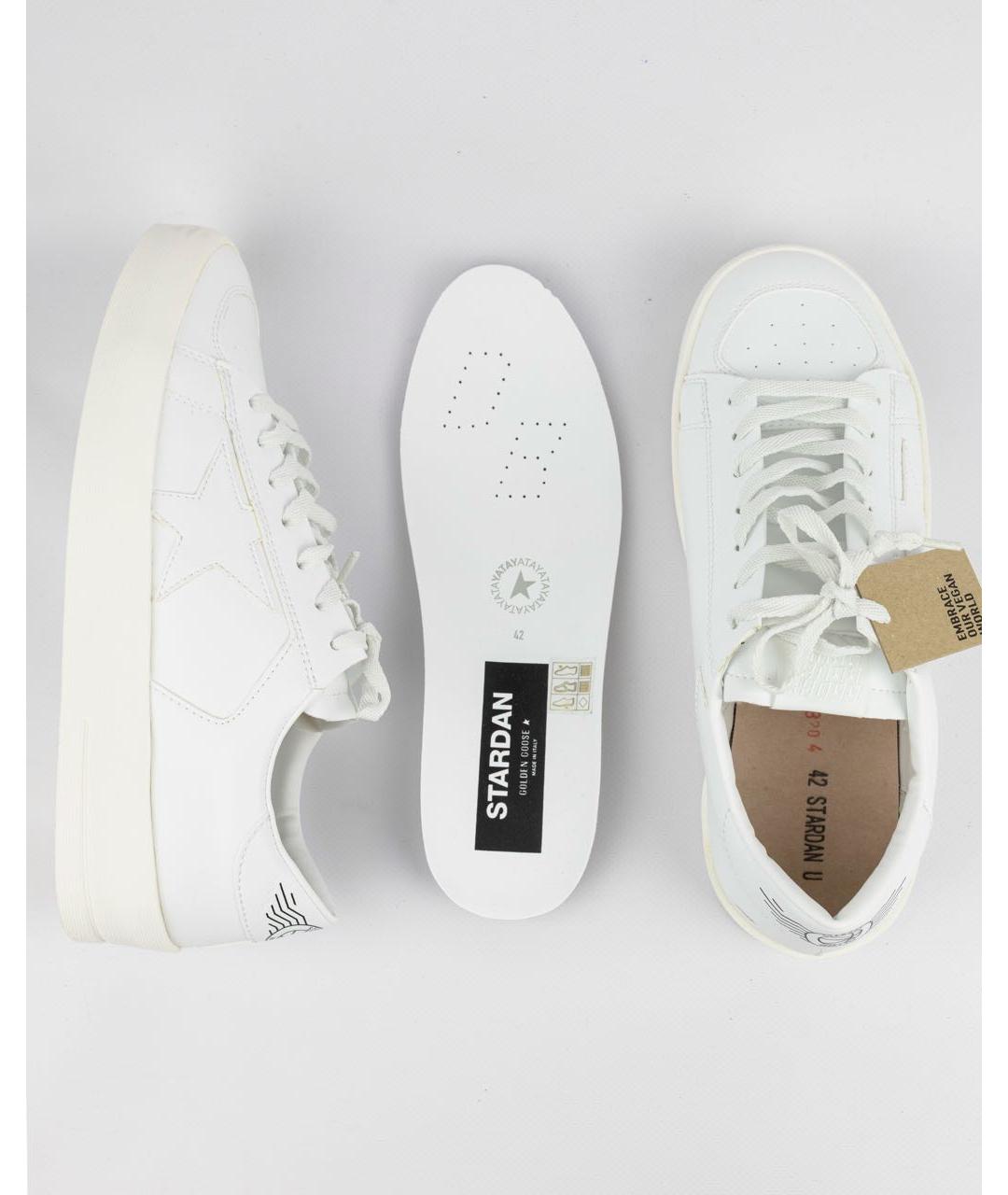 GOLDEN GOOSE DELUXE BRAND Белые кожаные низкие кроссовки / кеды, фото 5
