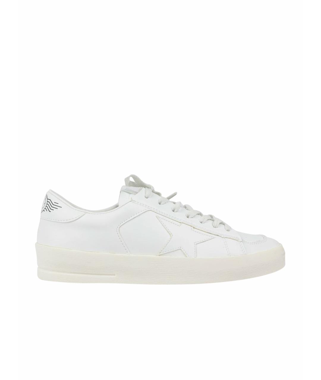 GOLDEN GOOSE DELUXE BRAND Белые кожаные низкие кроссовки / кеды, фото 1