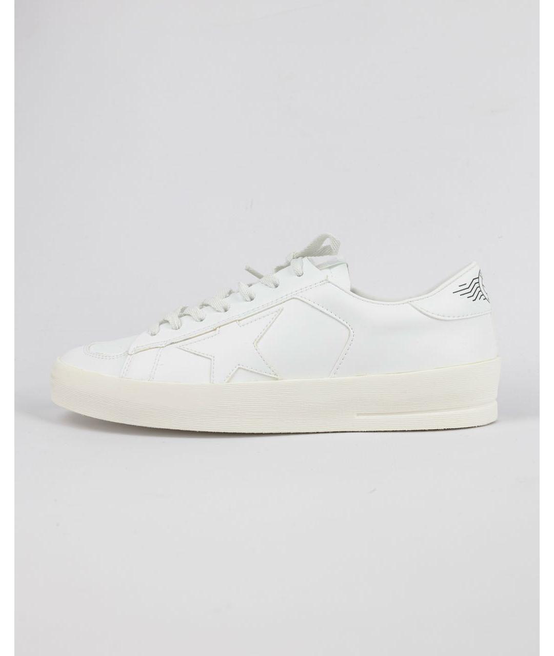 GOLDEN GOOSE DELUXE BRAND Белые кожаные низкие кроссовки / кеды, фото 6