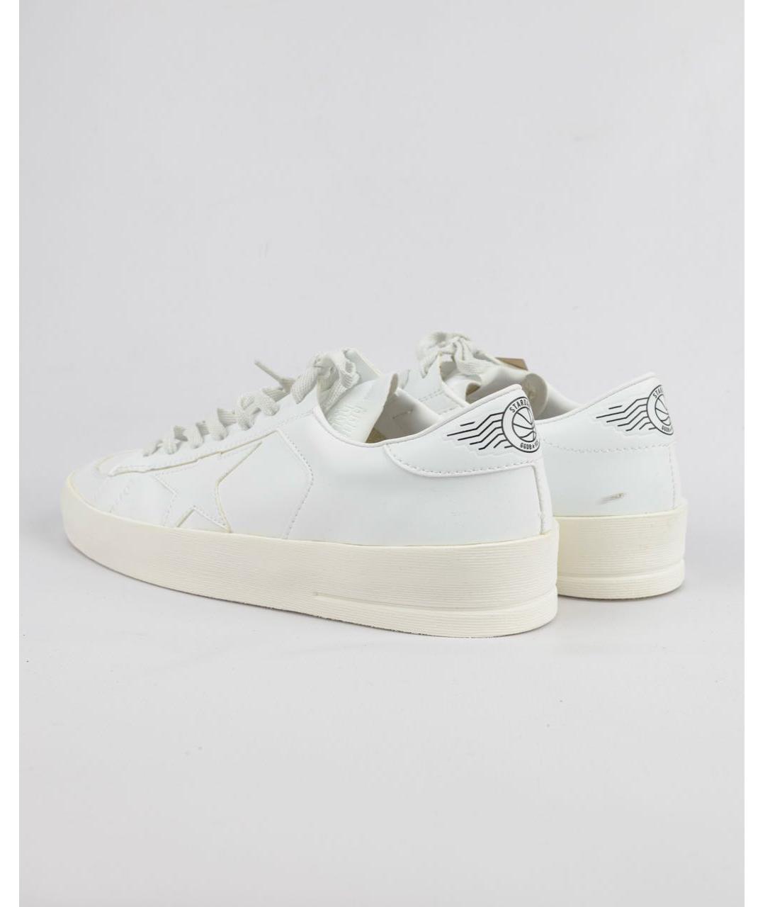 GOLDEN GOOSE DELUXE BRAND Белые кожаные низкие кроссовки / кеды, фото 3