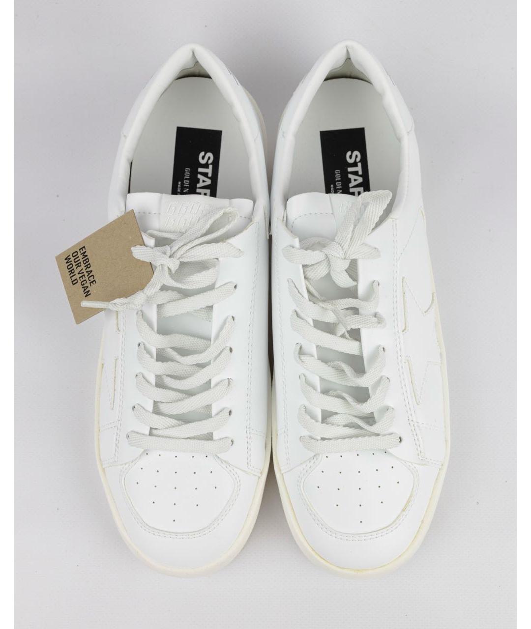 GOLDEN GOOSE DELUXE BRAND Белые кожаные низкие кроссовки / кеды, фото 2