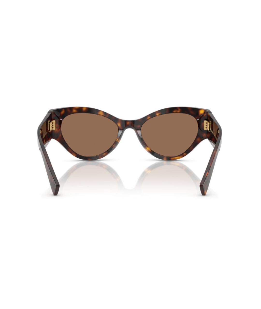 DOLCE&GABBANA Коричневые пластиковые солнцезащитные очки, фото 5