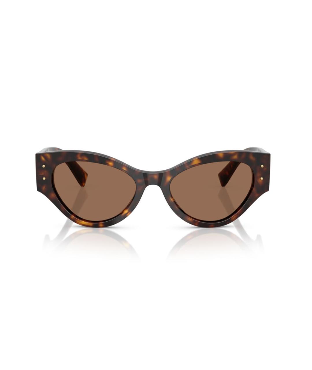 DOLCE&GABBANA Коричневые пластиковые солнцезащитные очки, фото 2