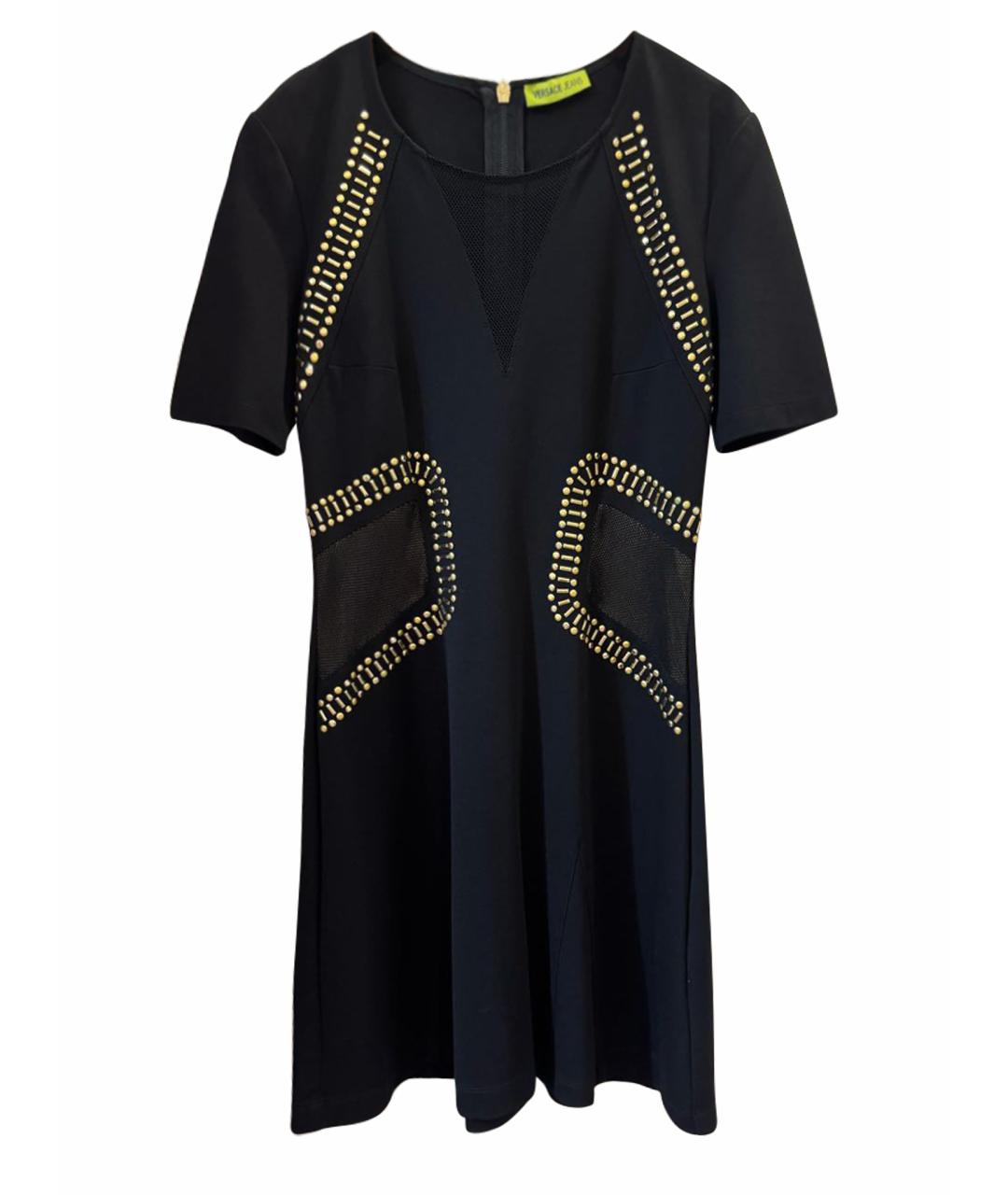 VERSACE JEANS COUTURE Черное вискозное платье, фото 1