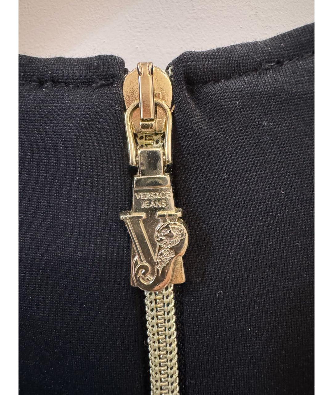 VERSACE JEANS COUTURE Черное вискозное платье, фото 4