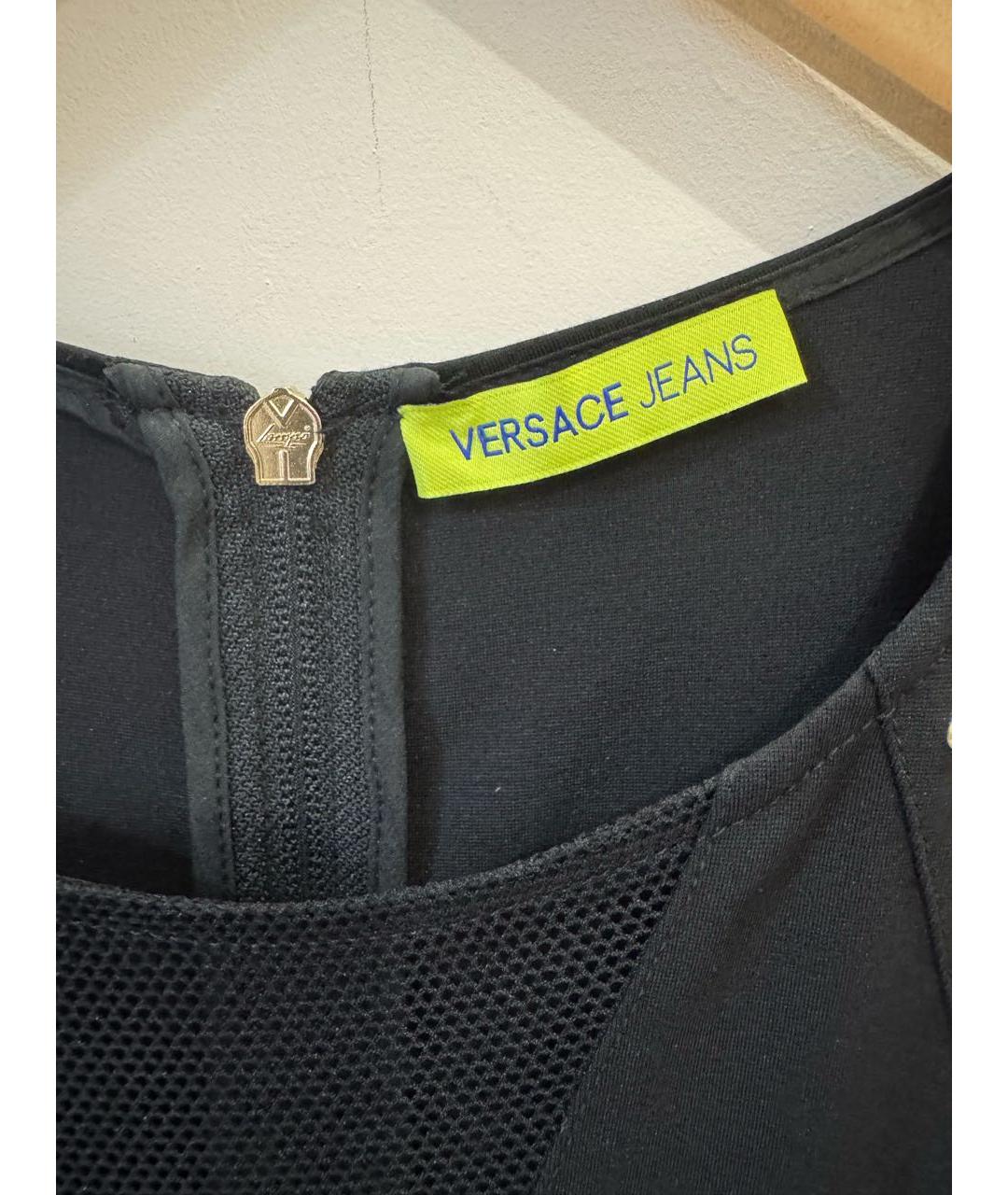 VERSACE JEANS COUTURE Черное вискозное платье, фото 3