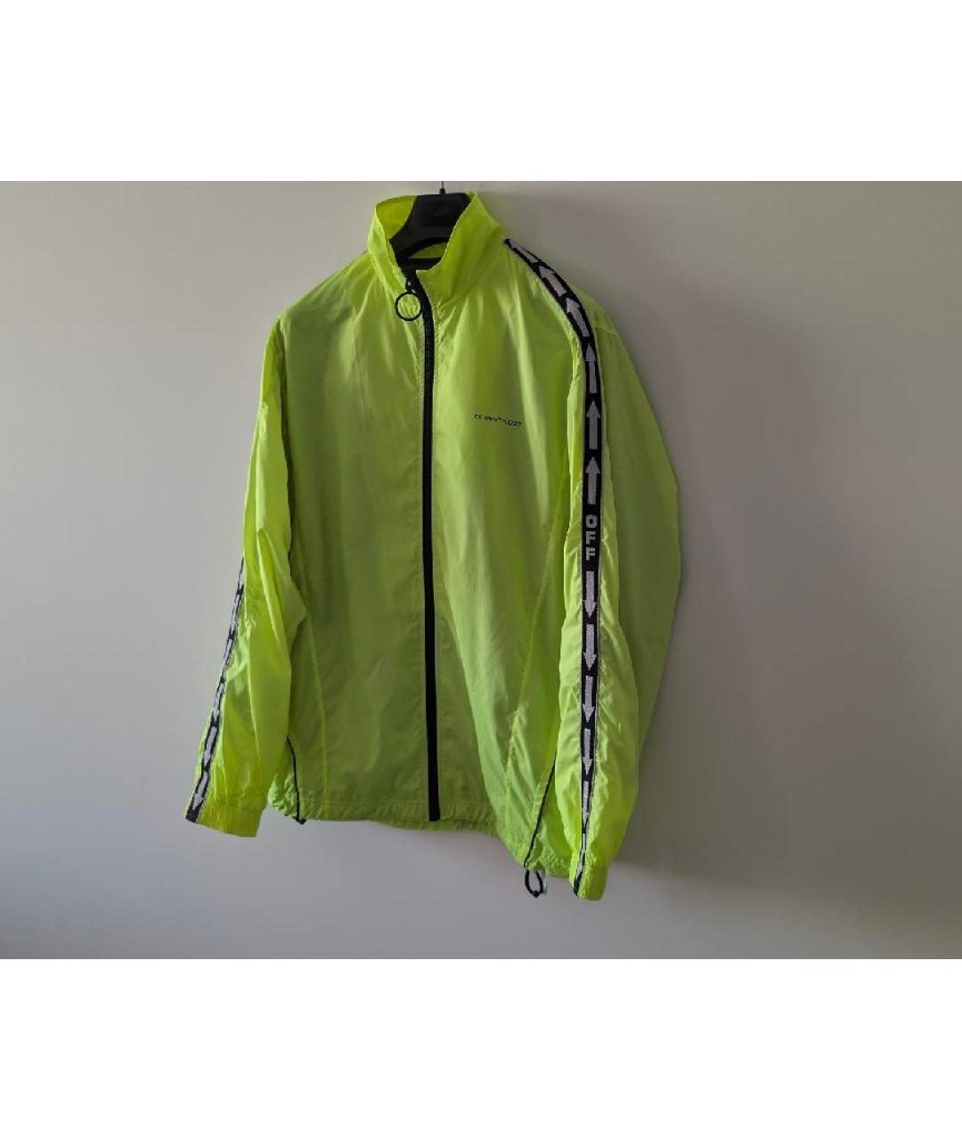 OFF-WHITE Салатовая полиэстеровая куртка, фото 2