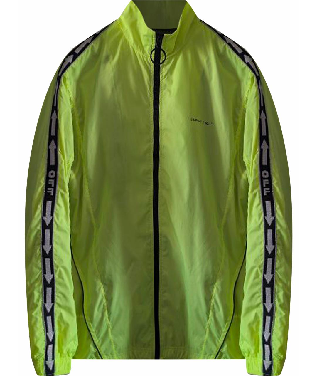 OFF-WHITE Салатовая полиэстеровая куртка, фото 1