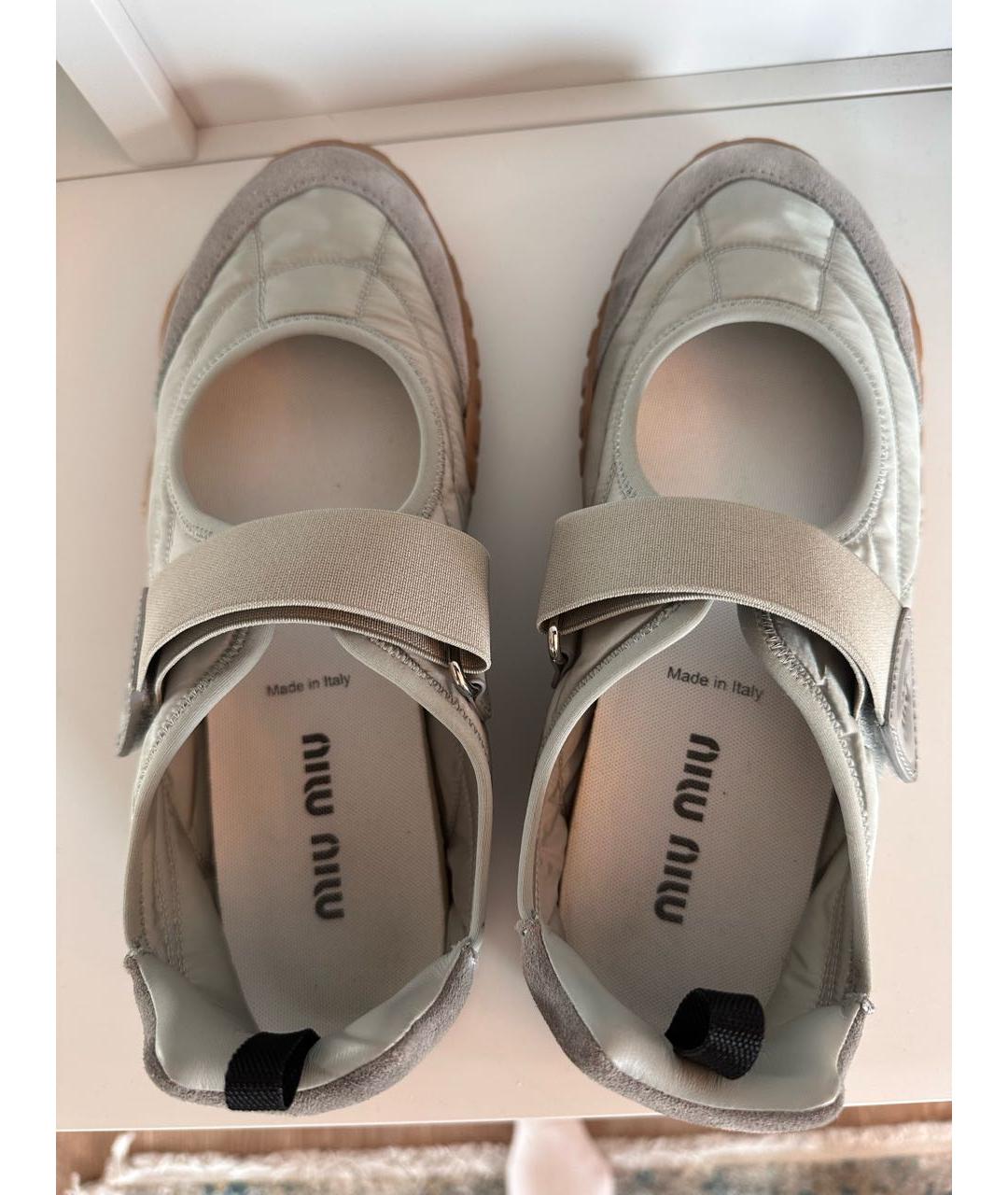 MIU MIU Серые кеды, фото 4
