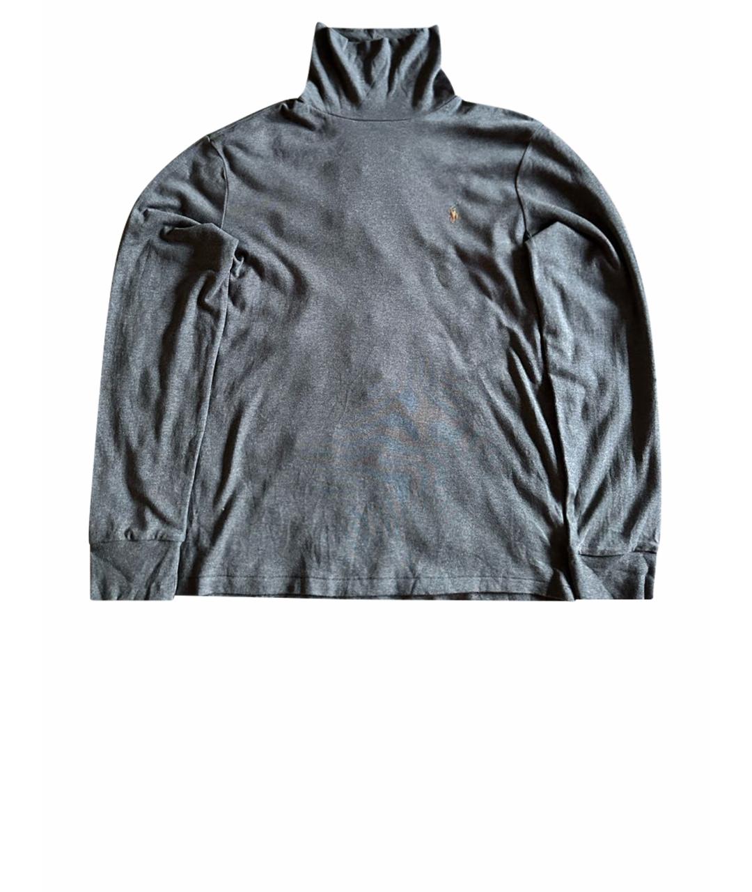 POLO RALPH LAUREN Антрацитовая хлопковая водолазка, фото 1