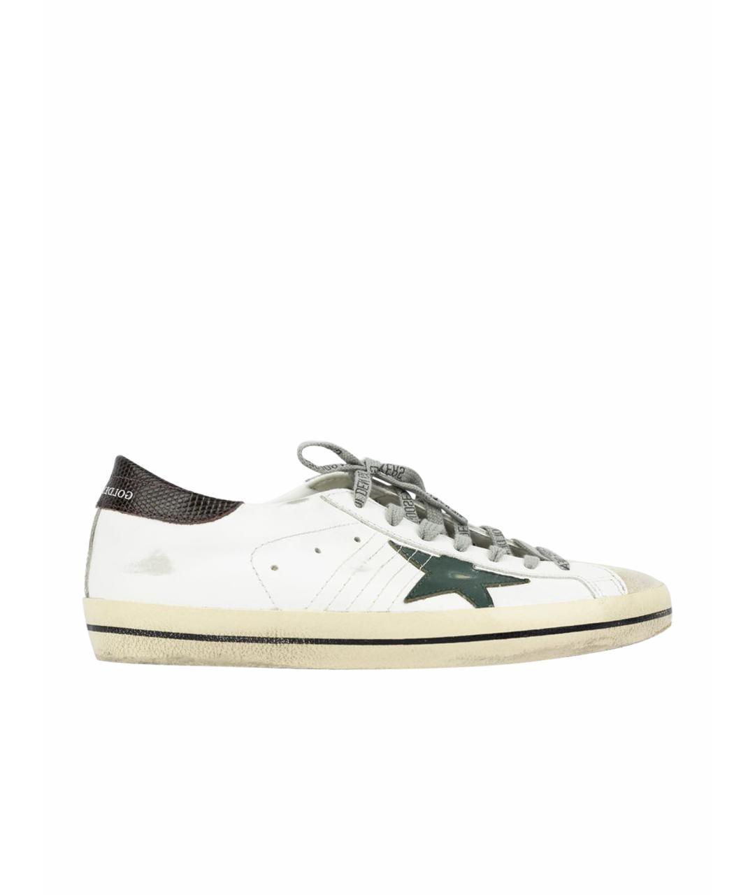 GOLDEN GOOSE DELUXE BRAND Белые кожаные низкие кроссовки / кеды, фото 1