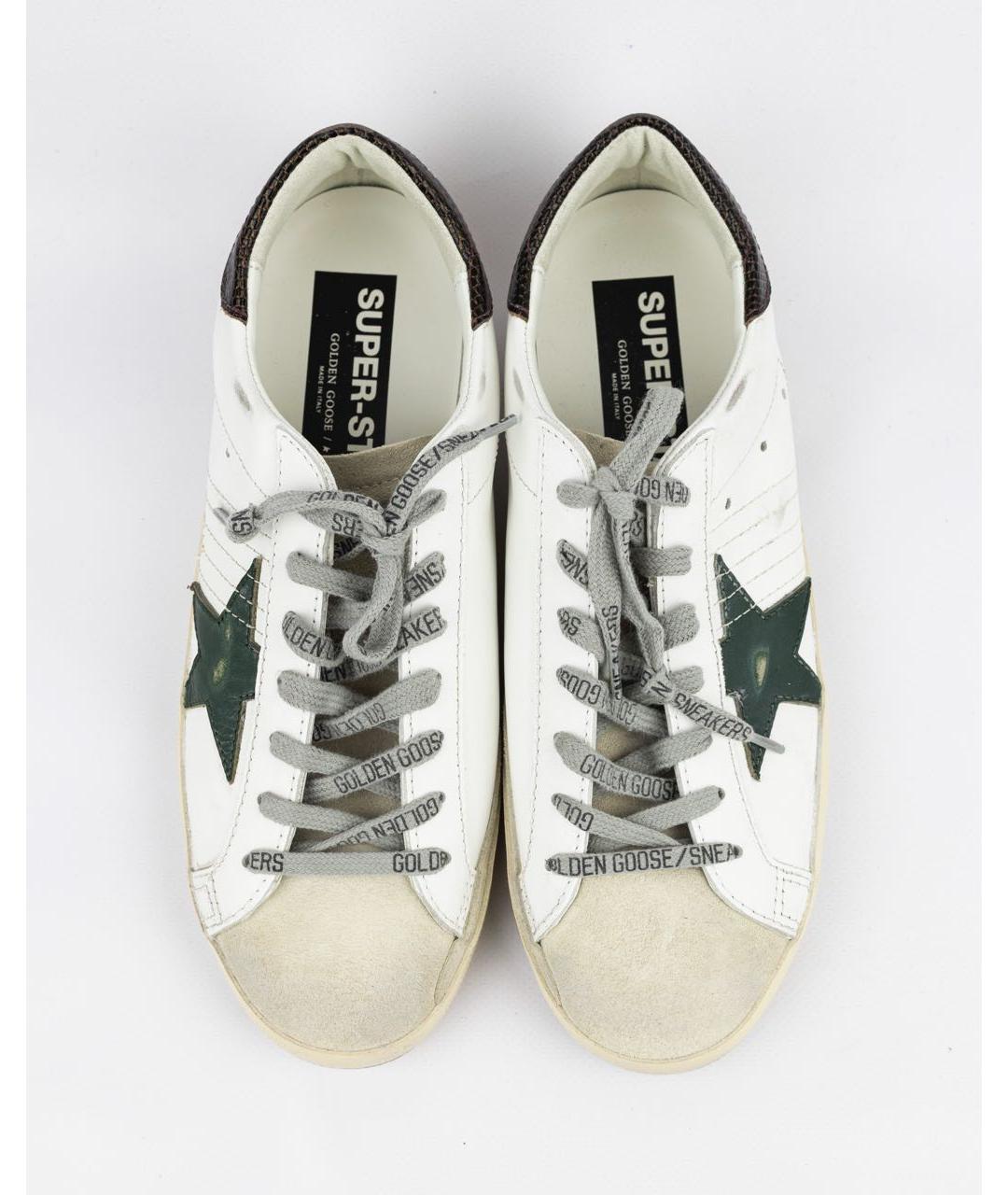 GOLDEN GOOSE DELUXE BRAND Белые кожаные низкие кроссовки / кеды, фото 2