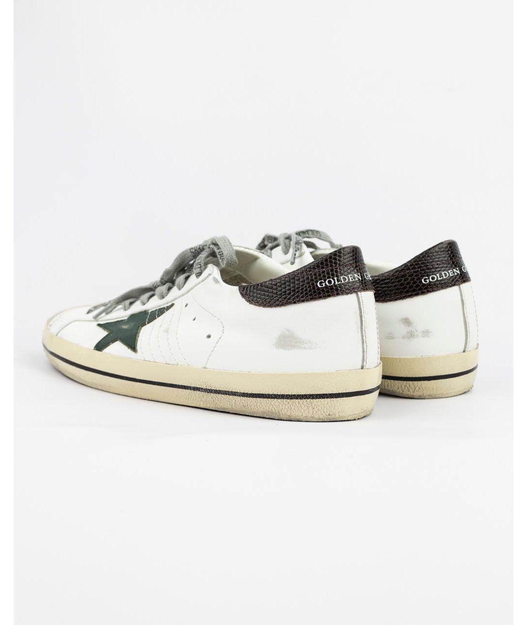 GOLDEN GOOSE DELUXE BRAND Белые кожаные низкие кроссовки / кеды, фото 3