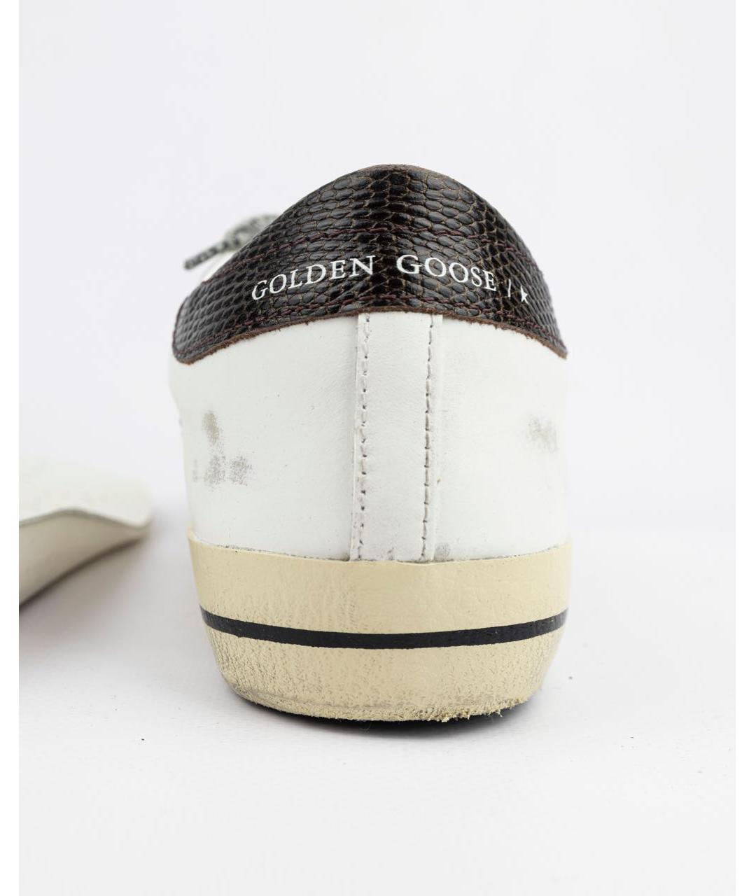 GOLDEN GOOSE DELUXE BRAND Белые кожаные низкие кроссовки / кеды, фото 4