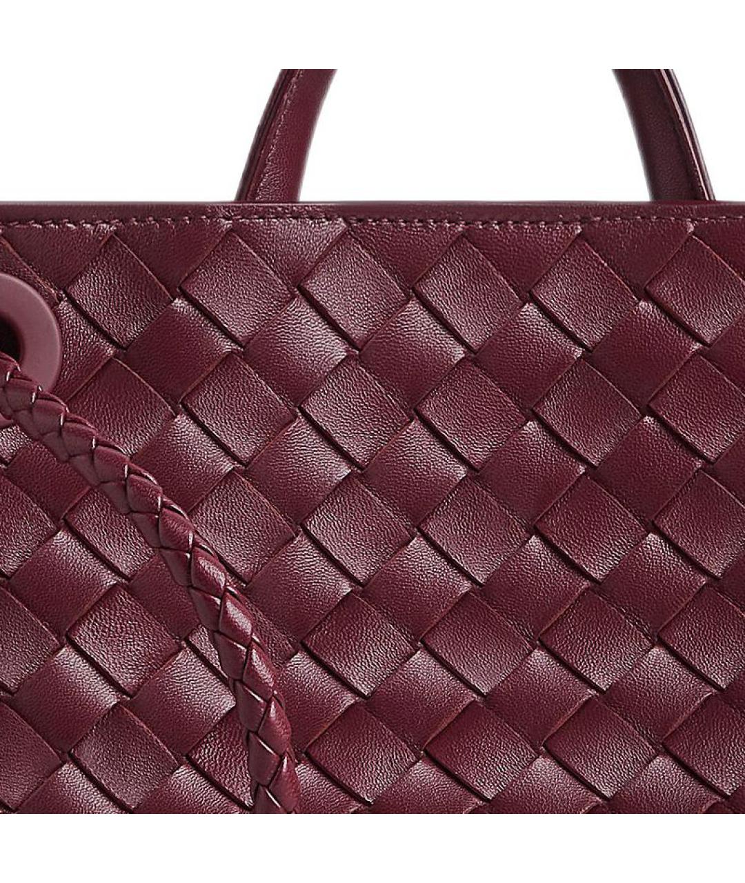 BOTTEGA VENETA Бордовая сумка с короткими ручками, фото 5