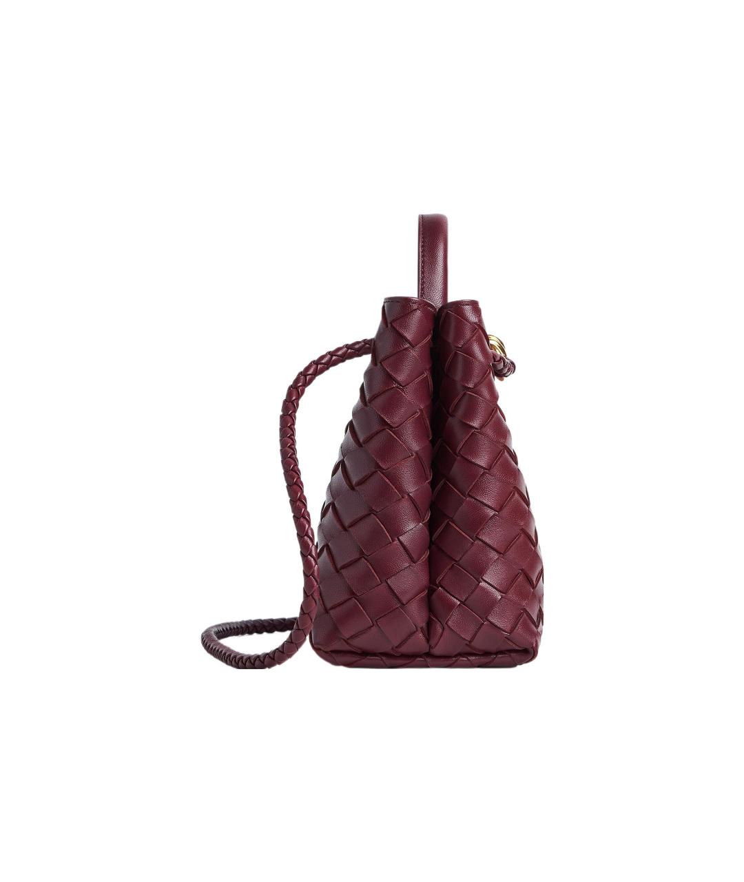 BOTTEGA VENETA Бордовая сумка с короткими ручками, фото 2