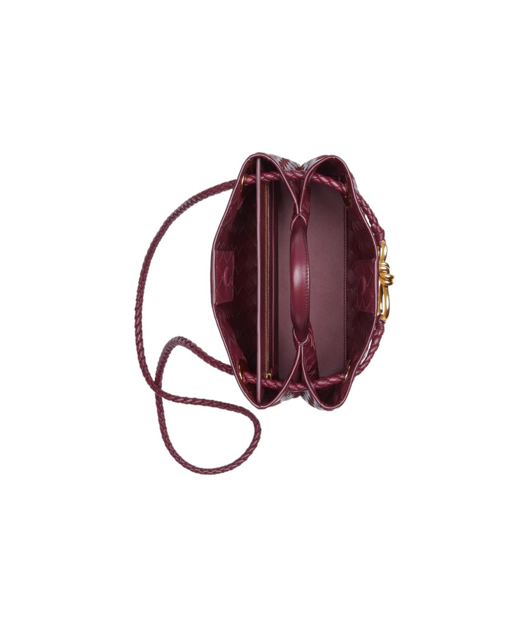 BOTTEGA VENETA Бордовая сумка с короткими ручками, фото 4