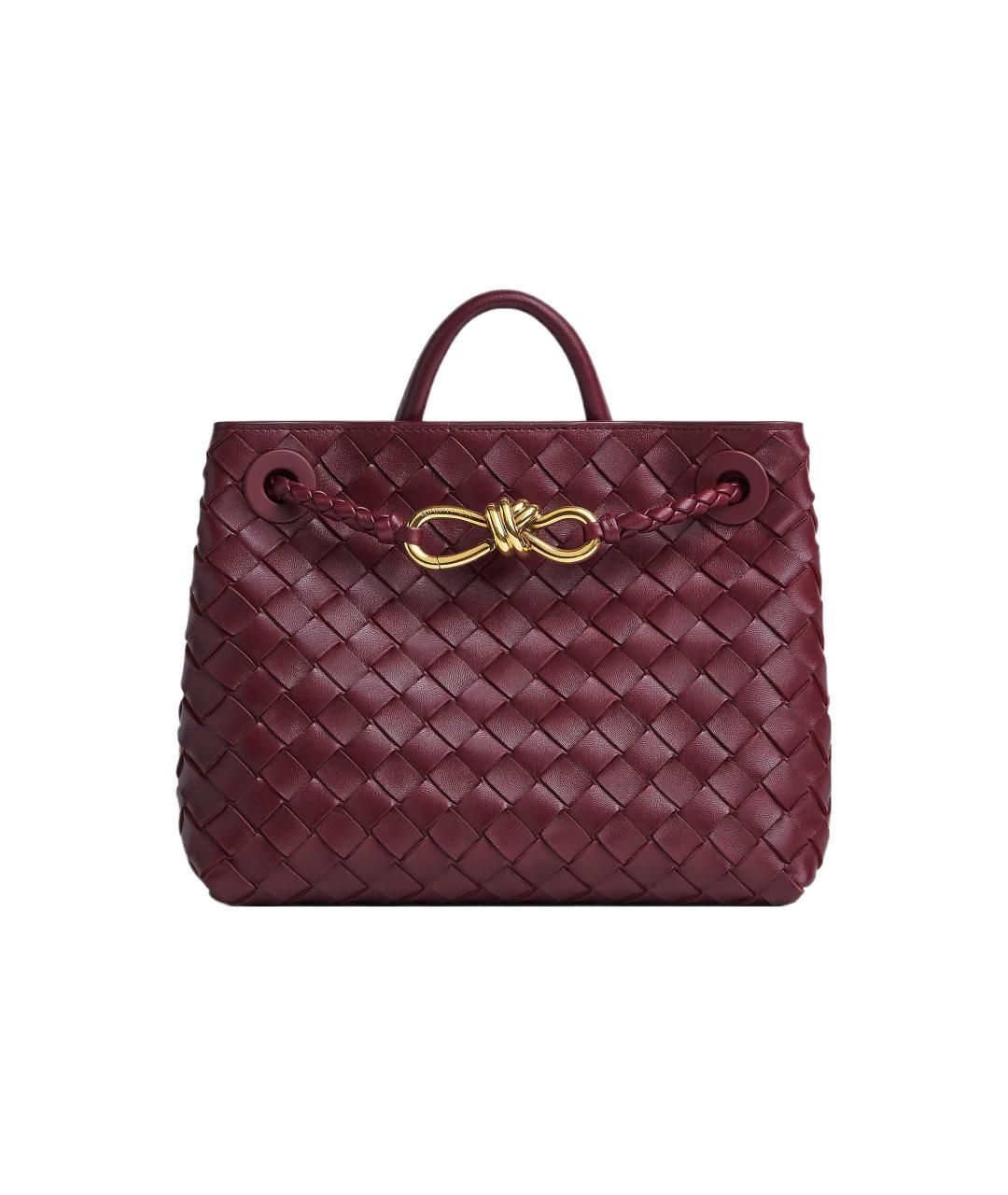 BOTTEGA VENETA Бордовая сумка с короткими ручками, фото 1