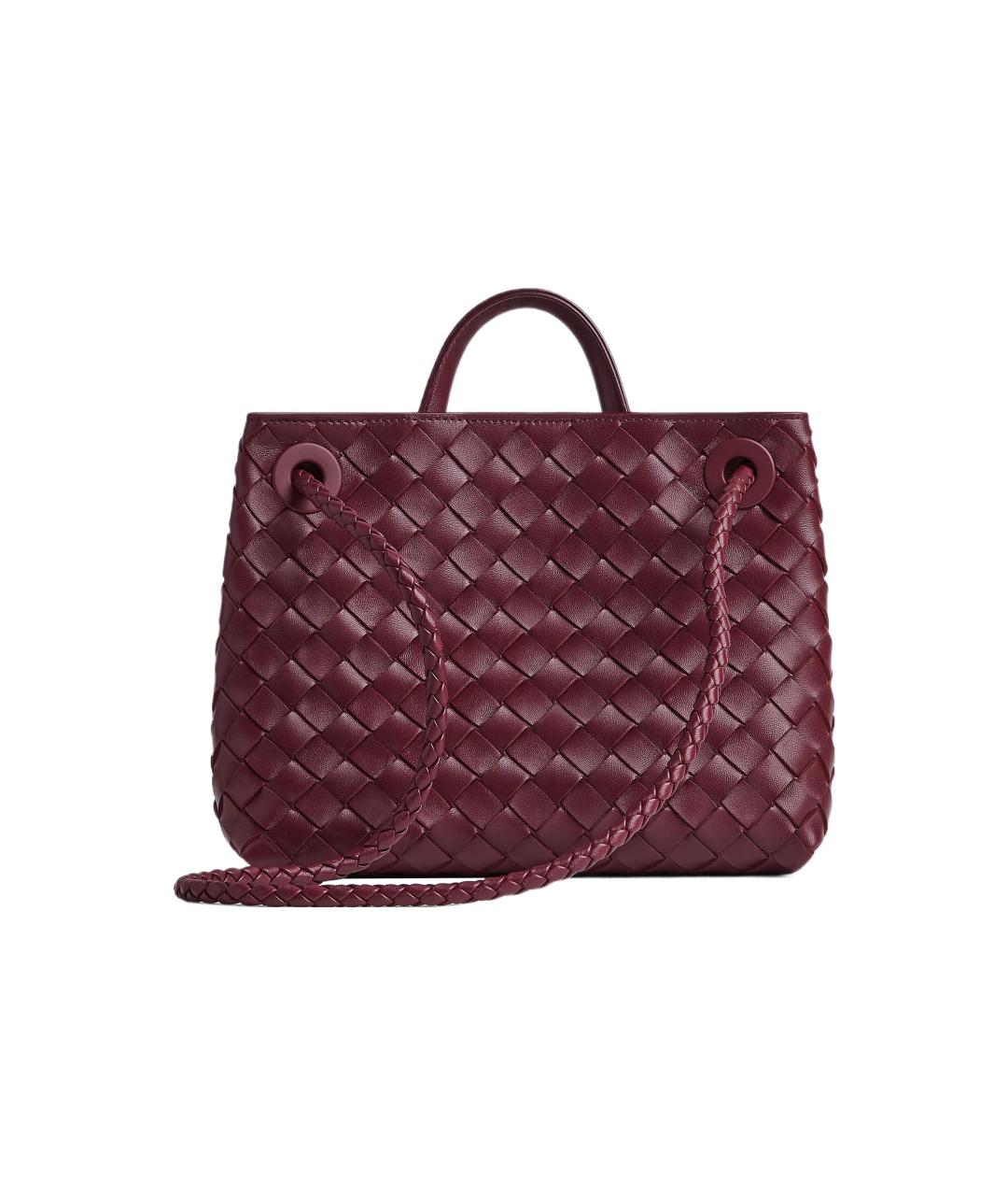 BOTTEGA VENETA Бордовая сумка с короткими ручками, фото 3