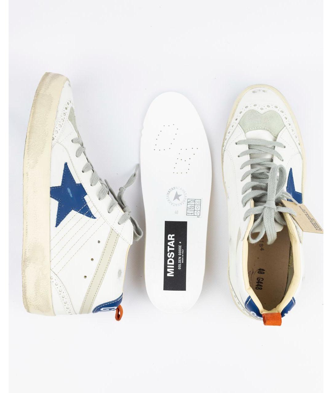 GOLDEN GOOSE DELUXE BRAND Белые кожаные высокие кроссовки / кеды, фото 5