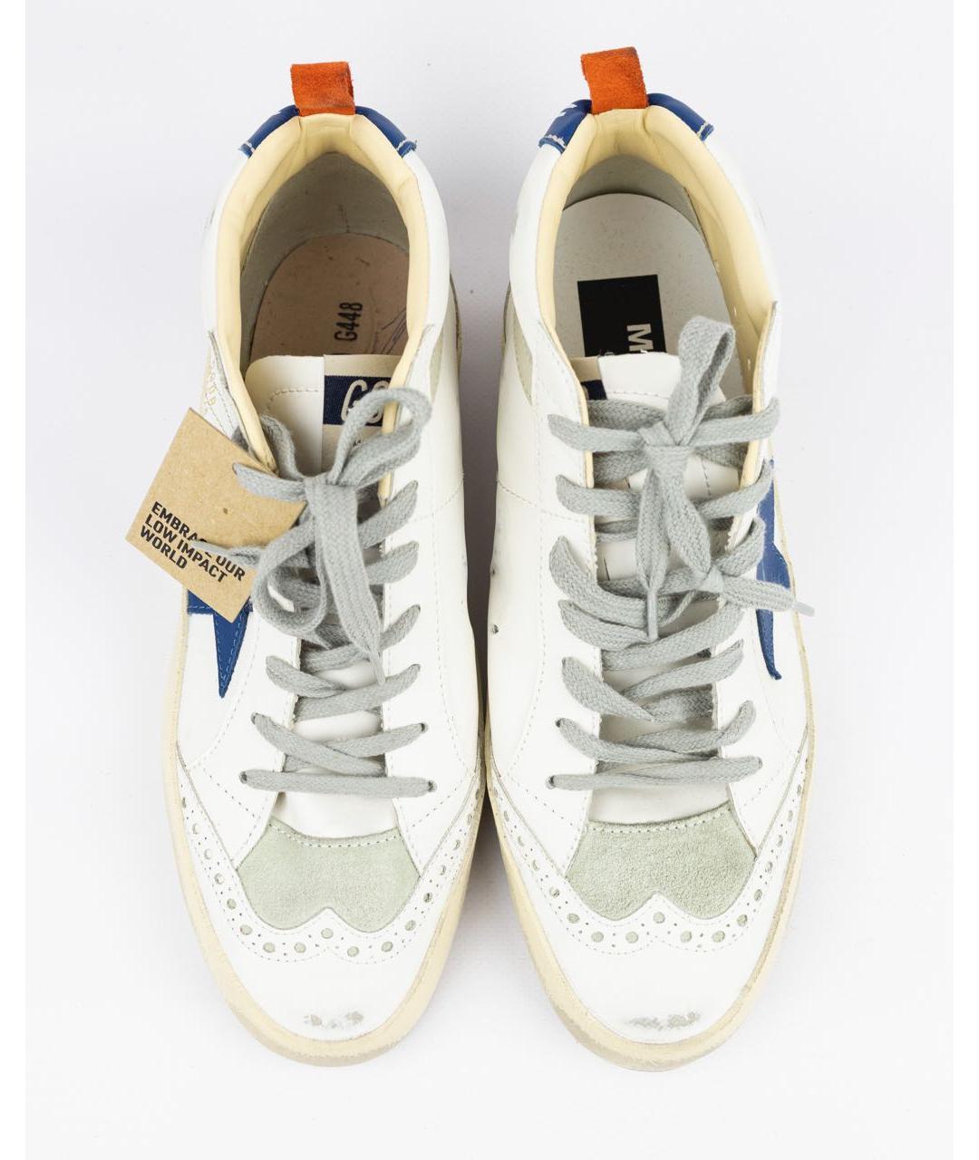 GOLDEN GOOSE DELUXE BRAND Белые кожаные высокие кроссовки / кеды, фото 2
