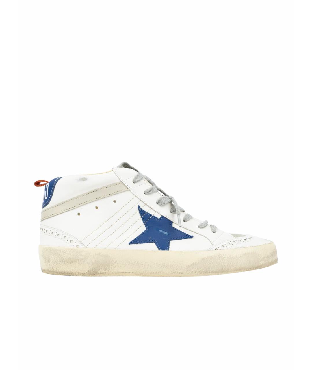 GOLDEN GOOSE DELUXE BRAND Белые кожаные высокие кроссовки / кеды, фото 1