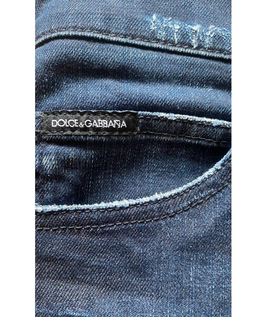 DOLCE&GABBANA Темно-синие деним шорты, фото 6