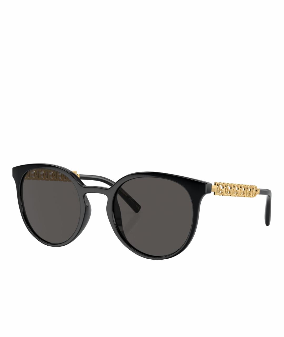 DOLCE&GABBANA Черные пластиковые солнцезащитные очки, фото 1